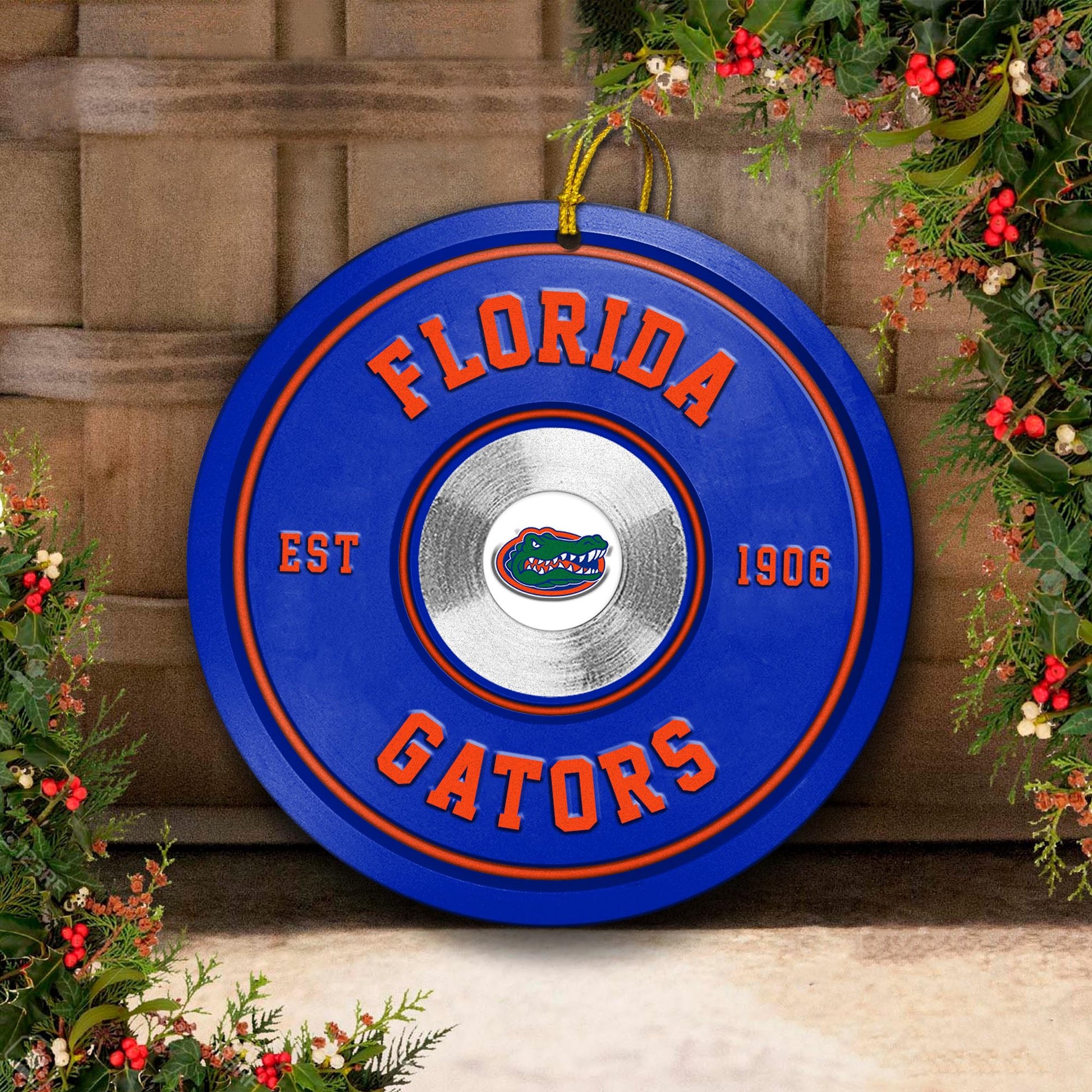 Florida Gators Fitness Circle Aluminium Ornament 2 Side Trending New Arrivals H52883 ETUG311023