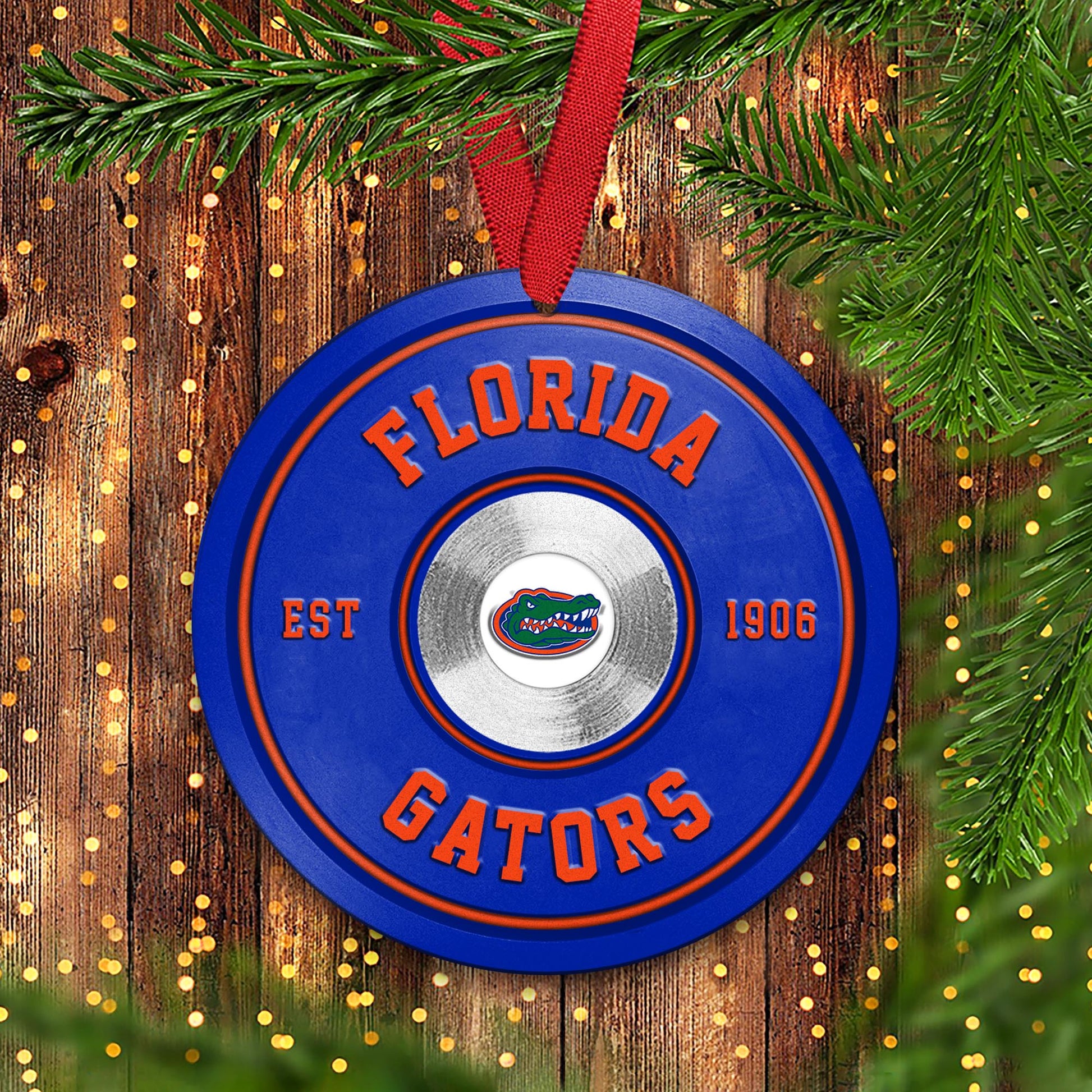 Florida Gators Fitness Circle Aluminium Ornament 2 Side Trending New Arrivals H52883 ETUG311023