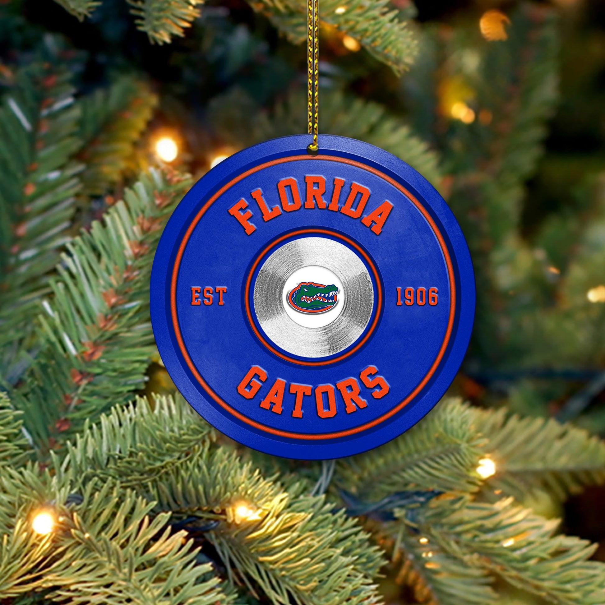 Florida Gators Fitness Circle Aluminium Ornament 2 Side Trending New Arrivals H52883 ETUG311023
