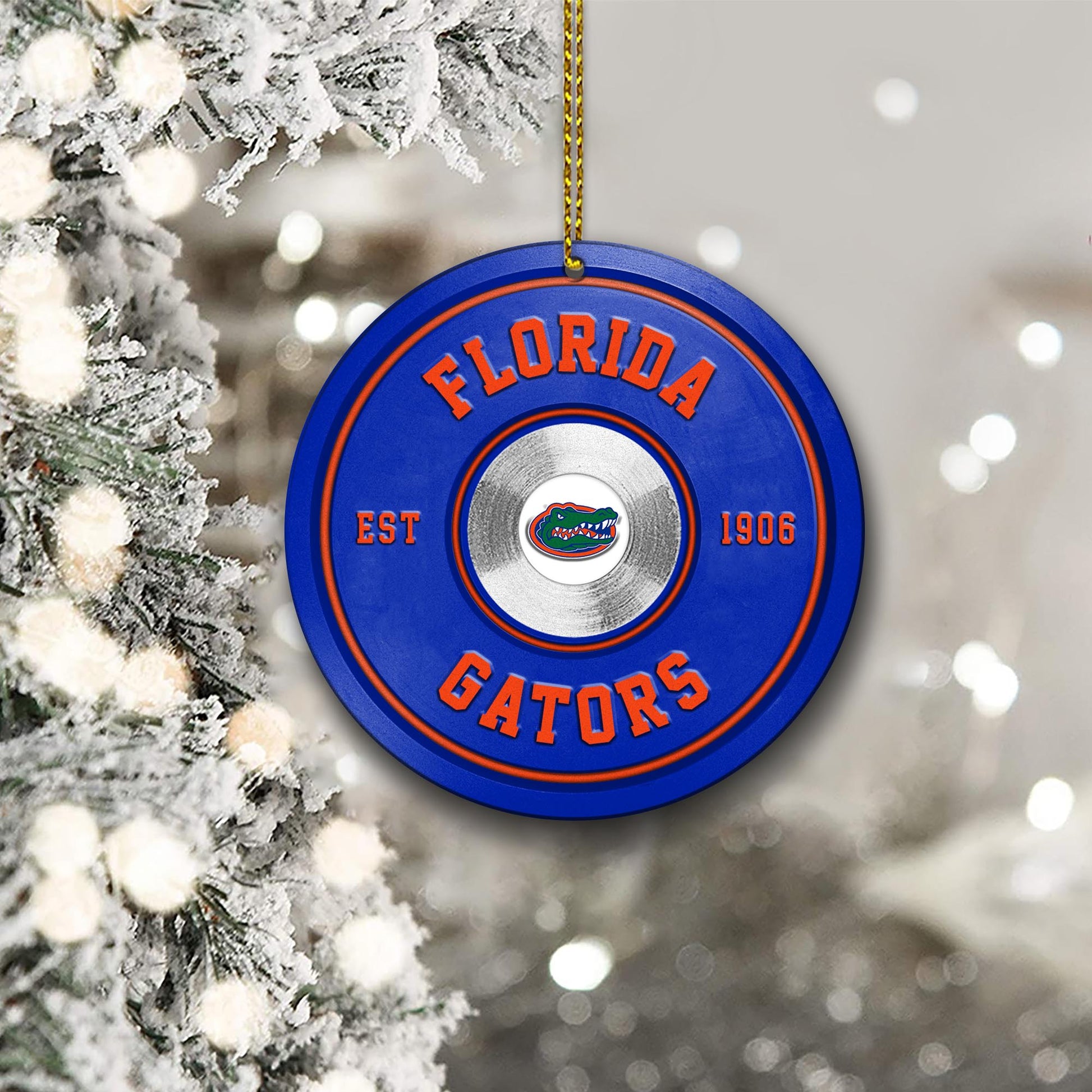 Florida Gators Fitness Circle Aluminium Ornament 2 Side Trending New Arrivals H52883 ETUG311023