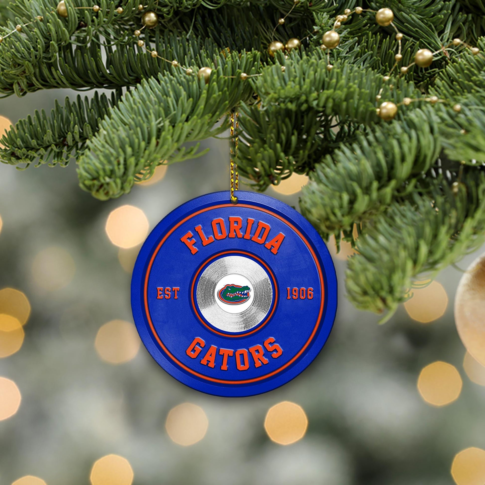 Florida Gators Fitness Circle Aluminium Ornament 2 Side Trending New Arrivals H52883 ETUG311023