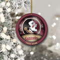 Florida State Seminoles Circle Aluminium Custom Ornament 2 Side Trending New Arrivals H52912 ETUG311023