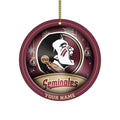 Florida State Seminoles Circle Aluminium Custom Ornament 2 Side Trending New Arrivals H52912 ETUG311023