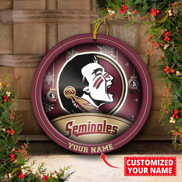 Florida State Seminoles Circle Aluminium Custom Ornament 2 Side Trending New Arrivals H52912 ETUG311023
