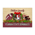 Florida State Seminoles Doormat Personalized Your Name, Sport Team Doormat, Christmas Gifts For Football Fan, Home Decor ETHY-52726