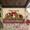 Florida State Seminoles Doormat Personalized Your Name, Sport Team Doormat, Christmas Gifts For Football Fan, Home Decor ETHY-52726