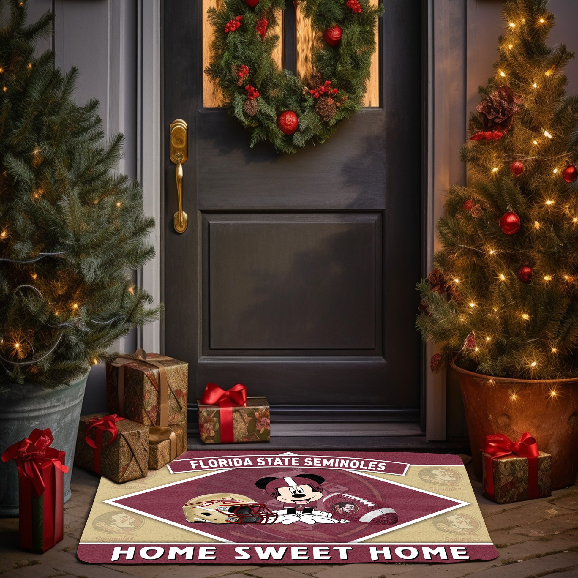 Florida State Seminoles Doormat, Sport Team And MK Doormat, FootBall Fan Gifts