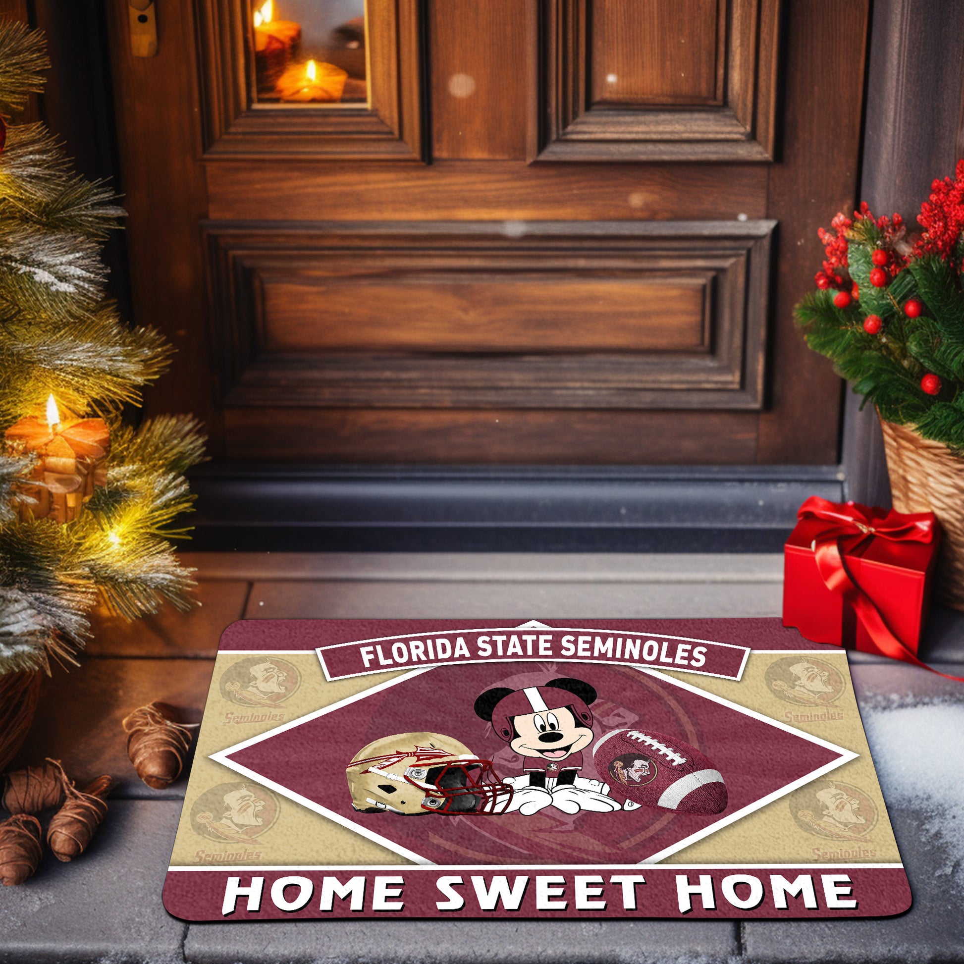 Florida State Seminoles Doormat, Sport Team And MK Doormat, FootBall Fan Gifts