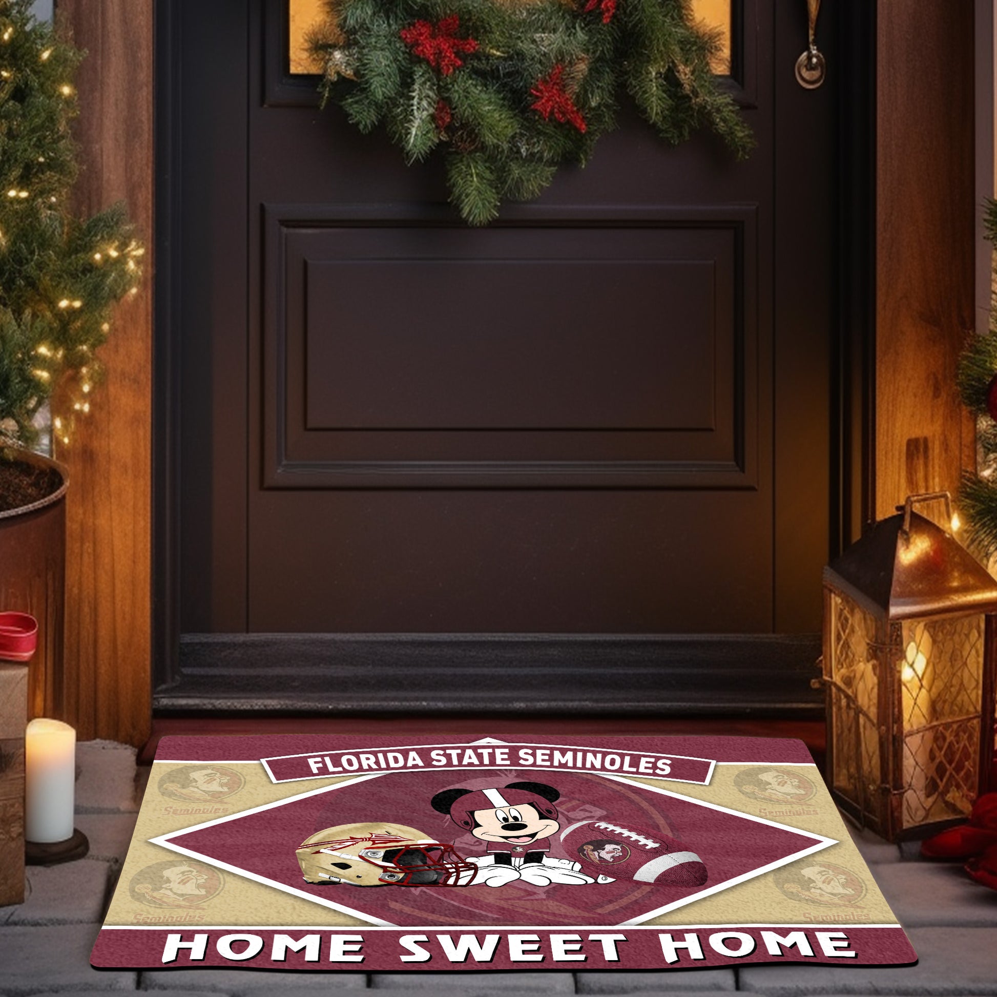 Florida State Seminoles Doormat, Sport Team And MK Doormat, FootBall Fan Gifts