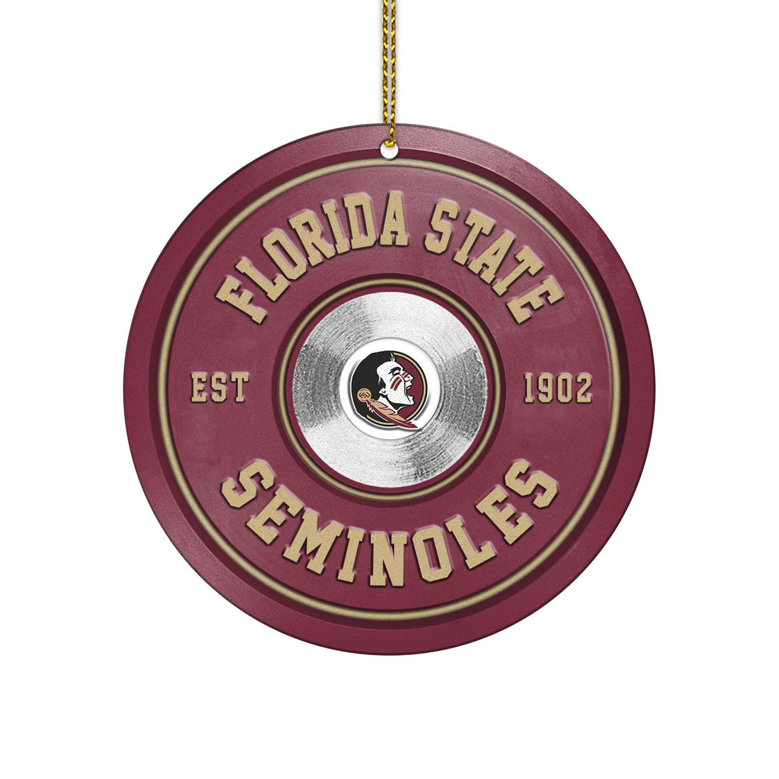Florida State Seminoles Fitness Circle Aluminium Ornament 2 Side Trending New Arrivals H52883 ETUG311023