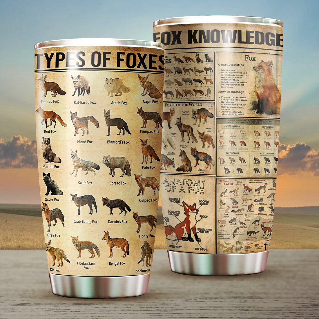 Fox Tumbler 20 OZ Car Mug