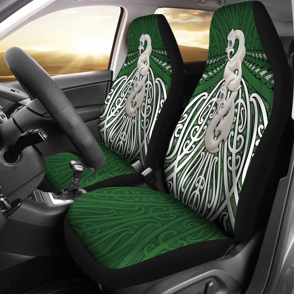 Maori Moko Tattoo Car Seat Cover, Manaia Pounamu