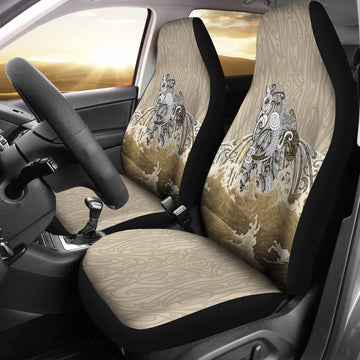 Maori Manaia The Blue Sea Car Seat Covers, Golden