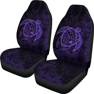 Hawaii Car Seat Covers Hawaii Turtle Map Hibiscus Poly Purple