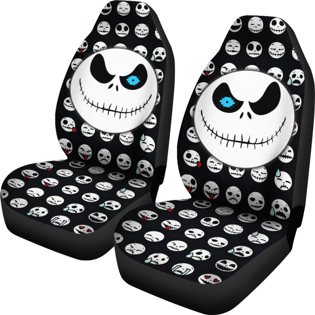 Halloween Car Seat Covers Jack Skellington Head Emotions Patterns Seat Covers