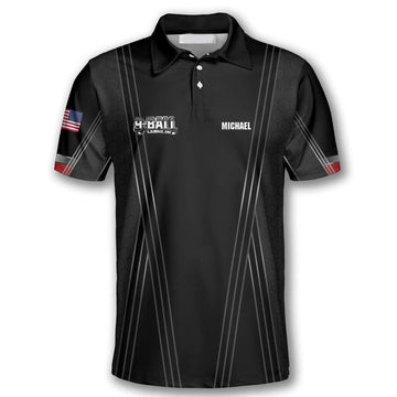 9 Ball Player Custom Billiard Shirts for Men, Custom Billiard ball for Team, Men's Billiard Polo Shirts