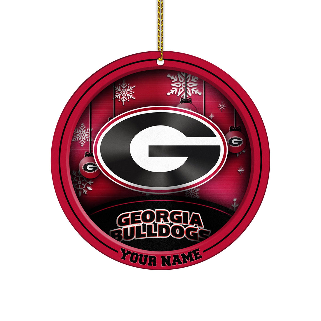 Georgia Bulldogs Circle Aluminium Custom Ornament 2 Side Trending New Arrivals H52912 ETUG311023