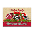 Georgia Bulldogs Doormat Personalized Your Name, Sport Team Doormat, Christmas Gifts For Football Fan, Home Decor ETHY-52726