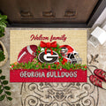 Georgia Bulldogs Doormat Personalized Your Name, Sport Team Doormat, Christmas Gifts For Football Fan, Home Decor ETHY-52726