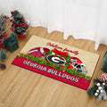 Georgia Bulldogs Doormat Personalized Your Name, Sport Team Doormat, Christmas Gifts For Football Fan, Home Decor ETHY-52726