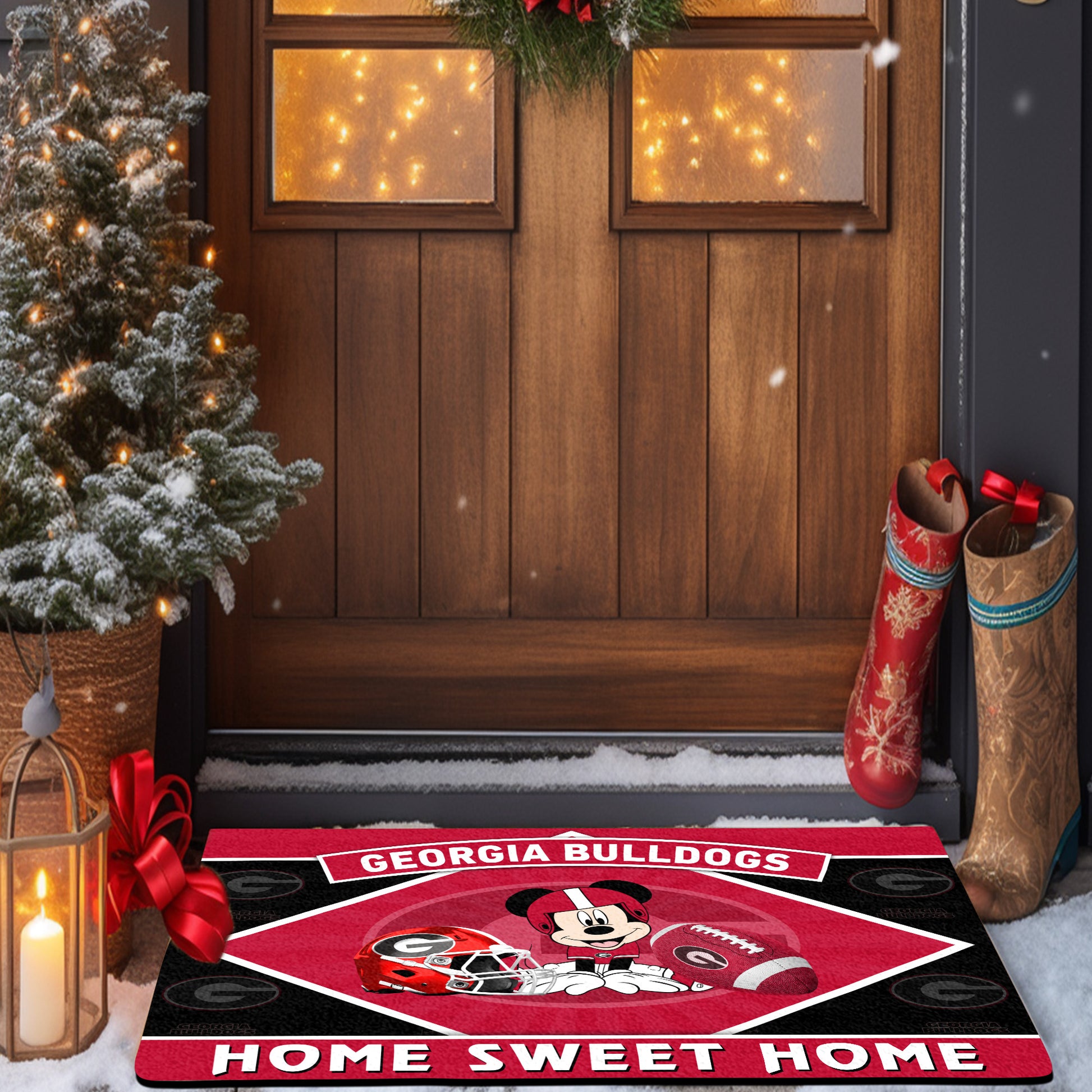 Georgia Bulldogs Doormat, Sport Team And MK Doormat, FootBall Fan Gifts