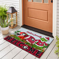 Georgia Bulldogs Football Team Doormat Personalized Your Family Name, Sport And Grinch Doormat, Football Lovers Gifts, Home Decorations ETHY-53152