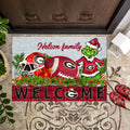Georgia Bulldogs Football Team Doormat Personalized Your Family Name, Sport And Grinch Doormat, Football Lovers Gifts, Home Decorations ETHY-53152
