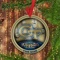 Georgia Tech Yellow Jackets Circle Aluminium Custom Ornament 2 Side Trending New Arrivals H52912 ETUG311023