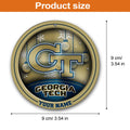 Georgia Tech Yellow Jackets Circle Aluminium Custom Ornament 2 Side Trending New Arrivals H52912 ETUG311023