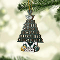 Green Bay Packers 2 Layered Piece Wooden Ornament Custom Names And Choose Number Of Names, Sport Team And Christmas Tree Ornament ETRG-52211
