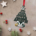 Green Bay Packers 2 Layered Piece Wooden Ornament Custom Names And Choose Number Of Names, Sport Team And Christmas Tree Ornament ETRG-52211