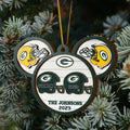 Green Bay Packers 3 Layered Piece Wooden Ornament Custom Your Family Name And Choose Your Number Of Names, Sport Decorations, Ornament For Sport Lover ETRG-52267