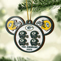 Green Bay Packers 3 Layered Piece Wooden Ornament Custom Your Family Name And Choose Your Number Of Names, Sport Decorations, Ornament For Sport Lover ETRG-52267