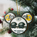 Green Bay Packers 3 Layered Piece Wooden Ornament Custom Your Family Name And Choose Your Number Of Names, Sport Decorations, Ornament For Sport Lover ETRG-52267