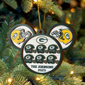 Green Bay Packers 3 Layered Piece Wooden Ornament Custom Your Family Name And Choose Your Number Of Names, Sport Decorations, Ornament For Sport Lover ETRG-52267