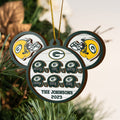 Green Bay Packers 3 Layered Piece Wooden Ornament Custom Your Family Name And Choose Your Number Of Names, Sport Decorations, Ornament For Sport Lover ETRG-52267
