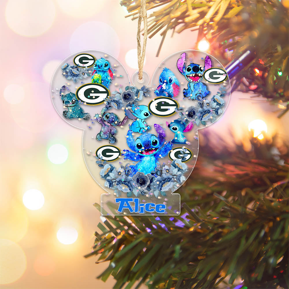 Green Bay Packers Acrylic Ornament Personalized Your Name , Football Team With St Acrylic Ornament, Sport Gifts, Home Decorations ETHY-52630