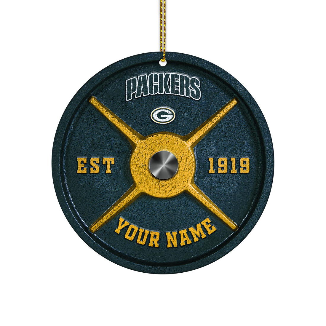 Green Bay Packers Fitness Circle Aluminium Custom Ornament 2 Side Trending New Arrivals H52884 ETUG311023