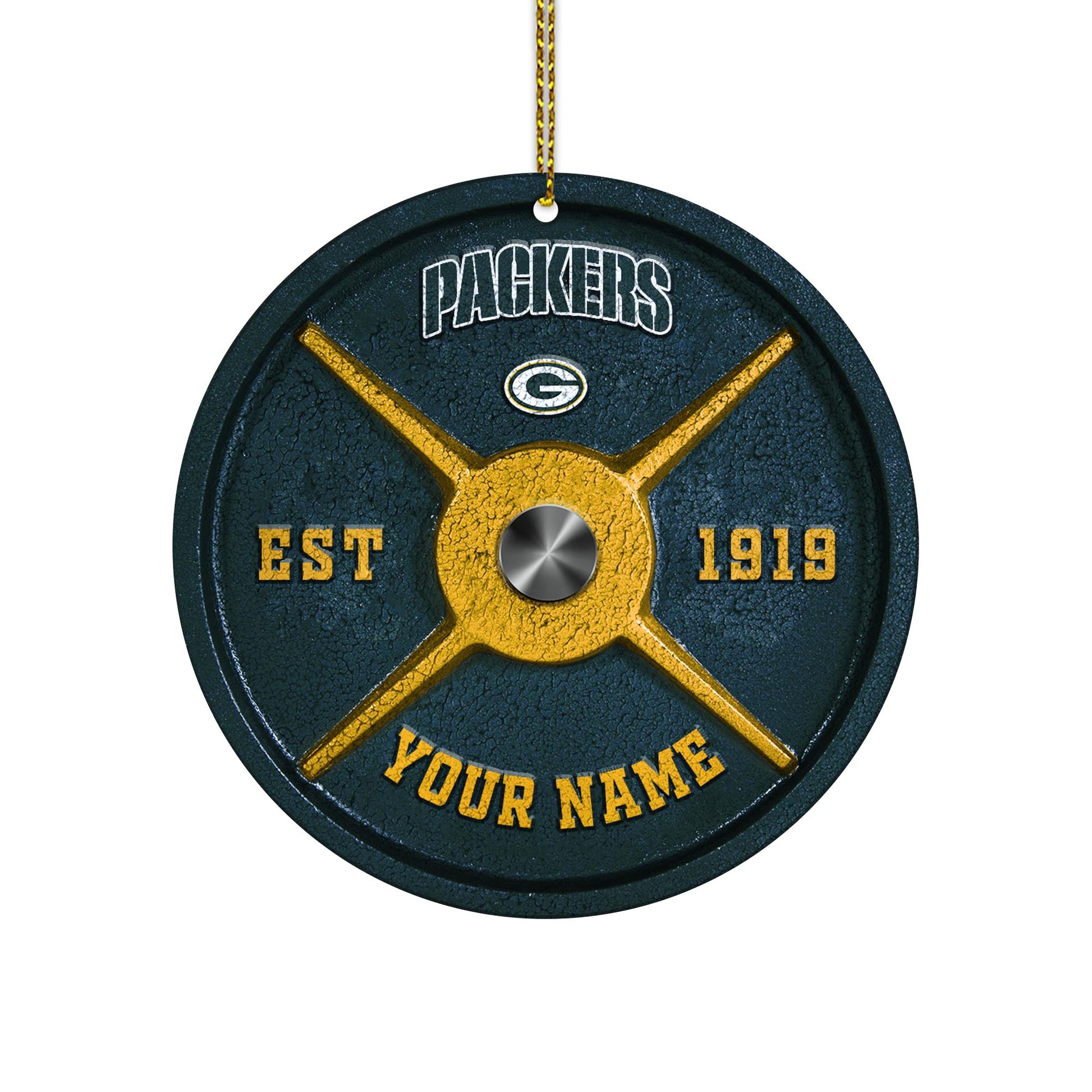 Green Bay Packers Fitness Circle Aluminium Custom Ornament 2 Side Trending New Arrivals H52884 ETUG311023