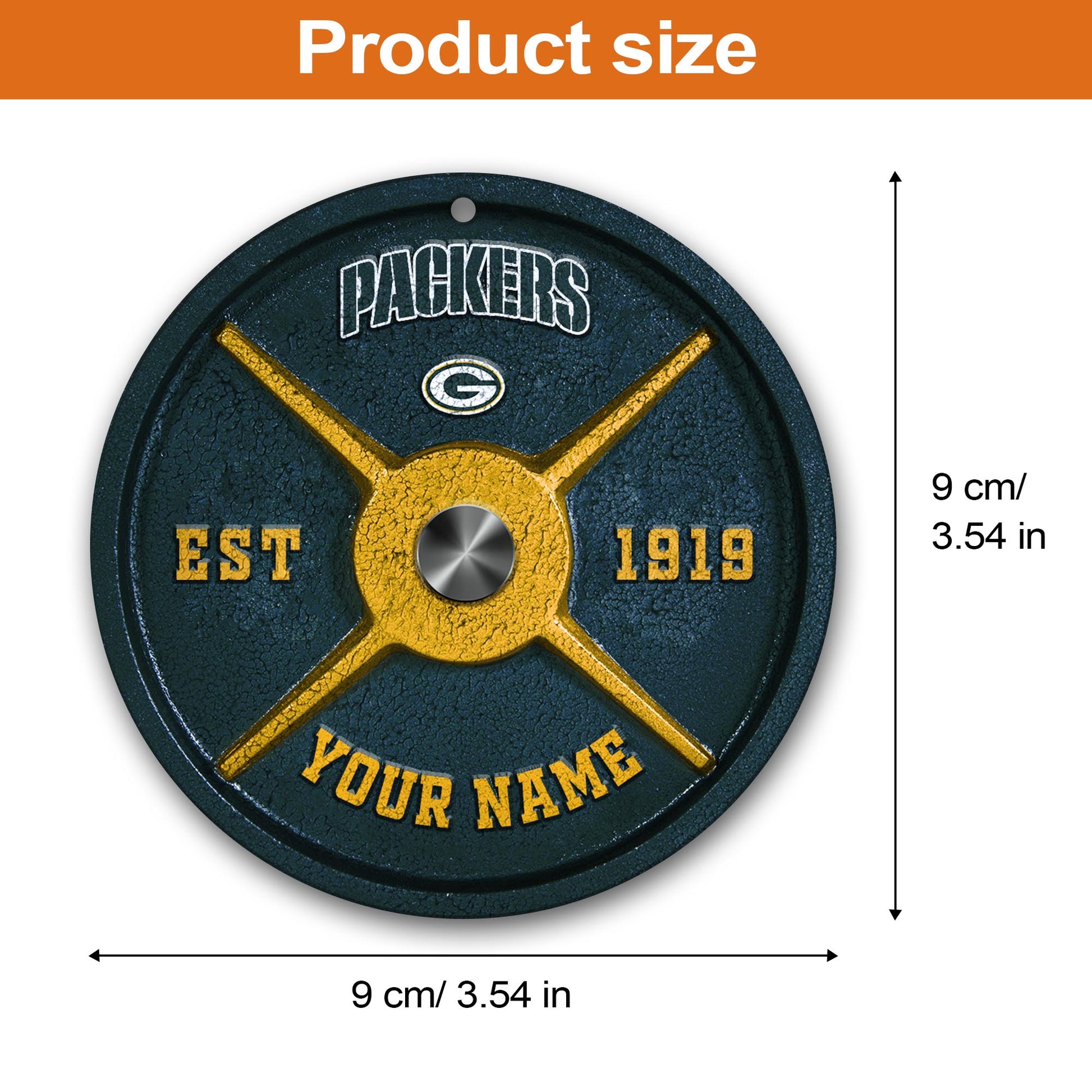 Green Bay Packers Fitness Circle Aluminium Custom Ornament 2 Side Trending New Arrivals H52884 ETUG311023