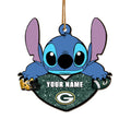 Green Bay Packers Wooden Ornament Personalized Your Name , Football Team And St With Heart Ornament, Football Fan Gifts ETHY-52631