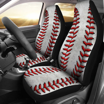 Grunge Baseball Stitches Universal Fit Car Seat Covers