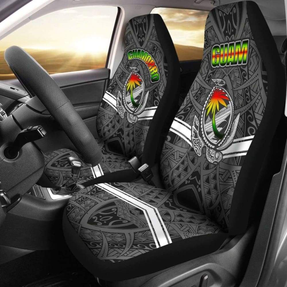 Guam Car Seat Covers - Turtle Guam Seal Chamorro - New Car Decoration