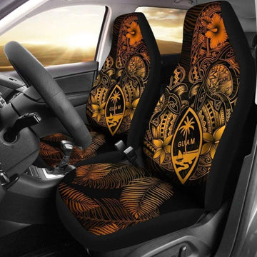 Guam Polynesian Car Seat Covers - Gold Turtle Homeland - Amazing Car Decoration