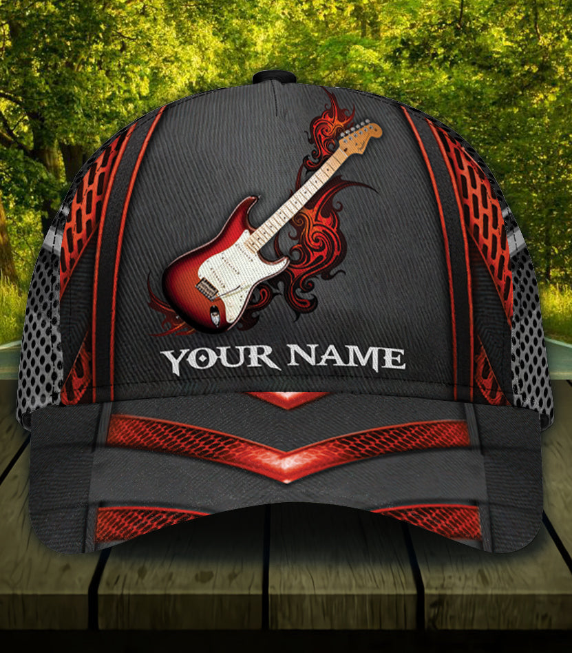 Personalized Guitar Classic Cap, Personalized Gift for Music Lovers, Guitar Lovers - CP552PS - BMGifts