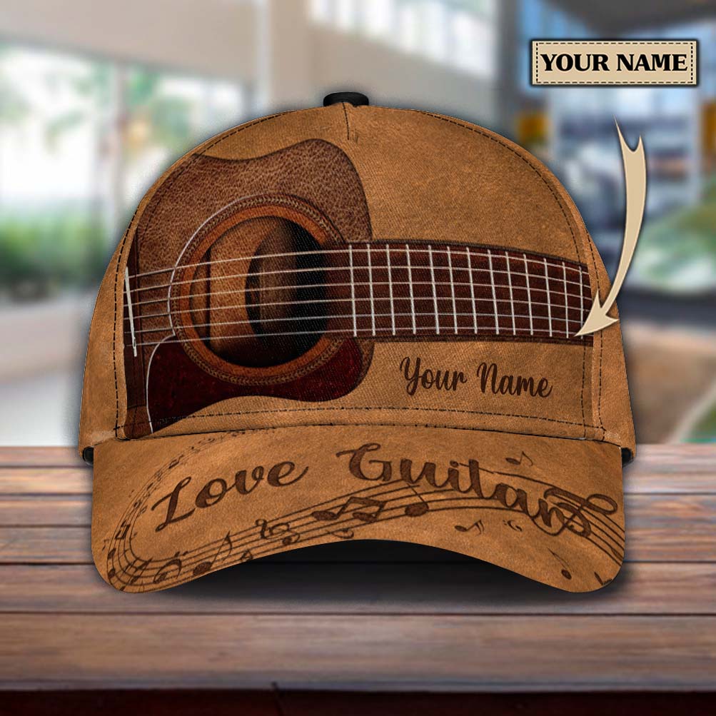 Personalized Guitar Classic Cap, Personalized Gift for Music Lovers, Guitar Lovers - CP432PS06 - BMGifts