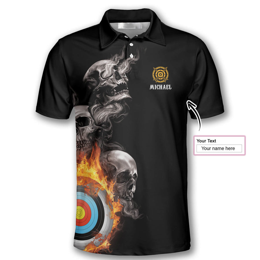 Hello Darkness My Old Friend Custom Archery Shirts for Men, Custom Archery Shirts for Team, Men's Archery Polo Shirts