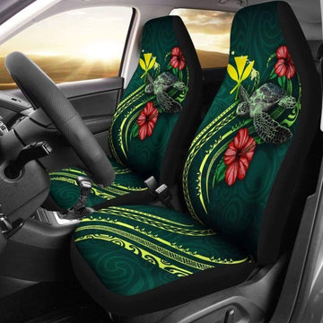 Hawaii Polynesian Car Seat Covers - Green Turtle Hibiscus - New Car Decoration