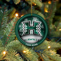Hawaii Rainbow Warriors Circle Aluminium Custom Ornament 2 Side Trending New Arrivals H52912 ETUG311023