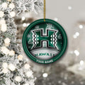 Hawaii Rainbow Warriors Circle Aluminium Custom Ornament 2 Side Trending New Arrivals H52912 ETUG311023